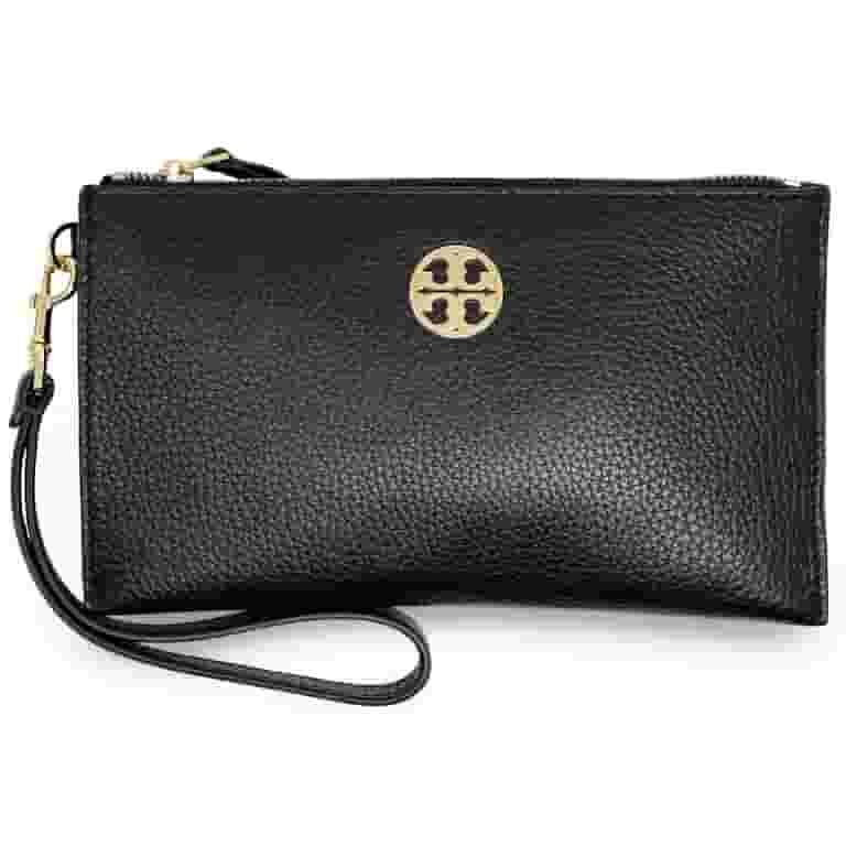 ★ Leey★ SYMBOL TRIPLE WRISTLET WALLET BLACK P0000ELN Tory Burch Women's Chelsea Pebbled Leather Top Zip Phone