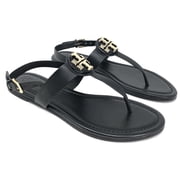 Tory Burch Women s Claire Flat Thong Sandal Black, Size 6.5