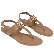 Tory Burch Women s Claire Flat Thong Sandal Royal Tan, Size 6