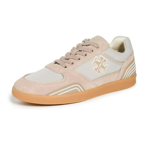 Tory Burch Women's Clover Court Sneakers, Avola/Warm Avola, Tan Lace Up Shoes