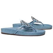 Tory Burch Womens Cushioned Platform Thong Sandal Blue, Size 7