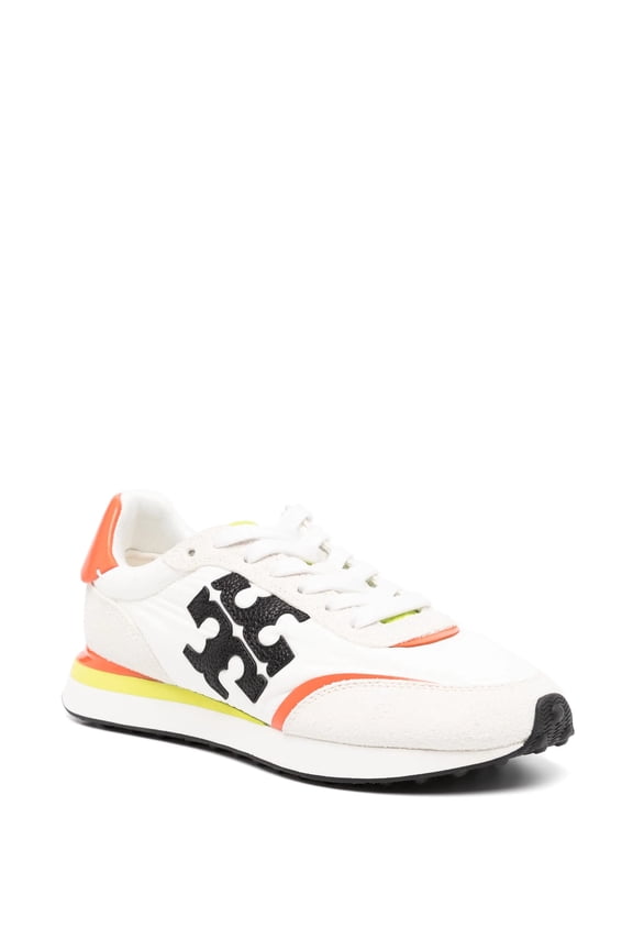 Women's Destiny Trainers, White/Perfect Black/Orange, 9.5