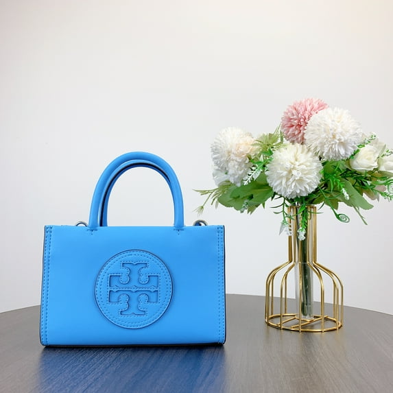 Tory Burch Women's Ella Bio Extra Small Top Zip Crossbody Bag (Blue Azure)