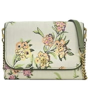 Tory Burch Womens Emerson Brocade Chain Wallet Crossbody Bag Mint Winter Sage Floral