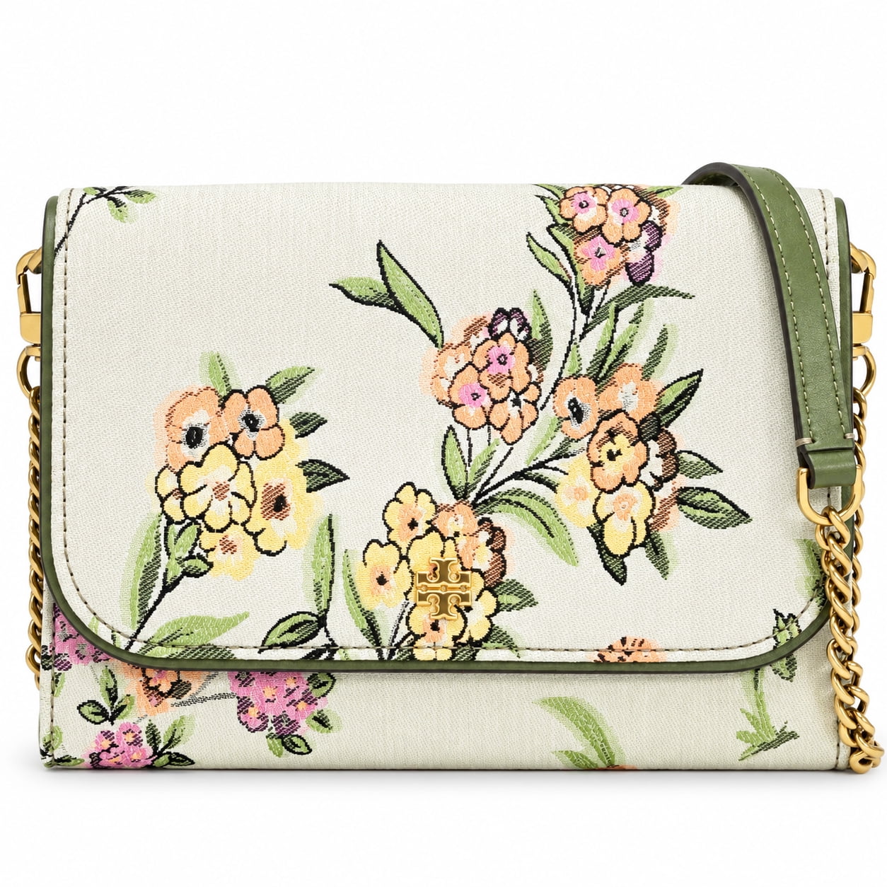 Tory Burch Women's Emerson Brocade Chain Wallet Crossbody Bag