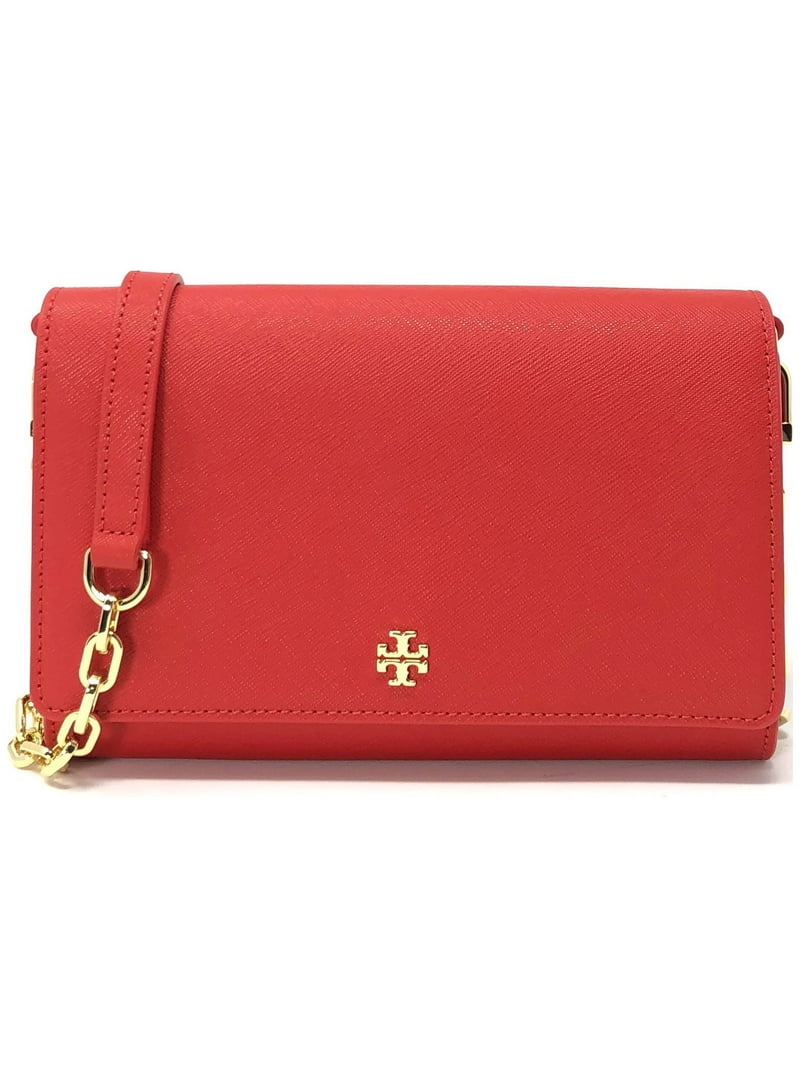 Tory Burch Women's Emerson Saffiano Leather Chain Wallet