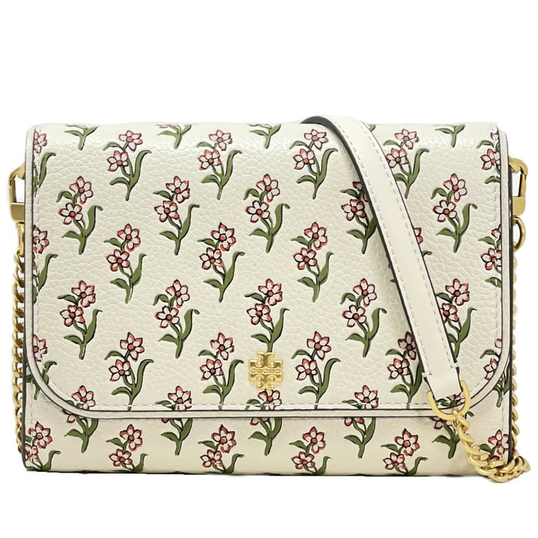 ショルダーバッグ・ポシェット TORY BURCH Woman Crossbody bags Multicolor 170503 405 Tory Burch Women's Emerson Mixed-Print Chain Leather Wallet
