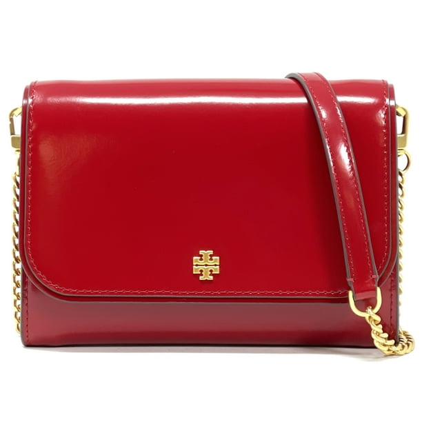 Tory Burch Women's Emerson Patent Leather Chain Wallet Tory Burch Women's Emerson Patent Leather Chain Wallet