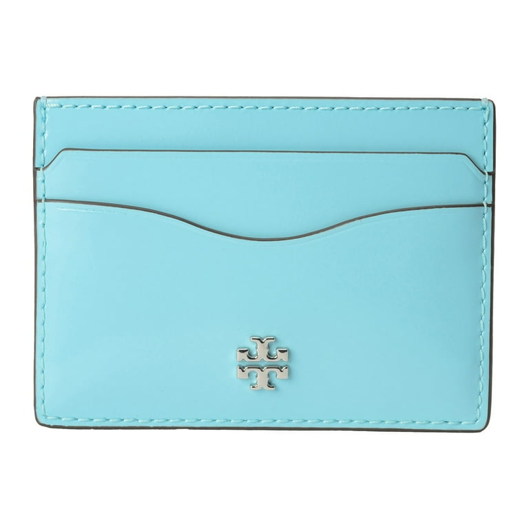 Tory Burch Women s Emerson Patent Leather Slim Card Case Light Celeste Walmart