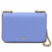 Tory Burch Women's Emerson Saffiano Leather Medium Convertible Shoulder Bag (Bow Blue)