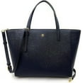 thumbnail image 1 of Tory Burch Women's Emerson Small Leather Tote (Tory Navy), 1 of 4