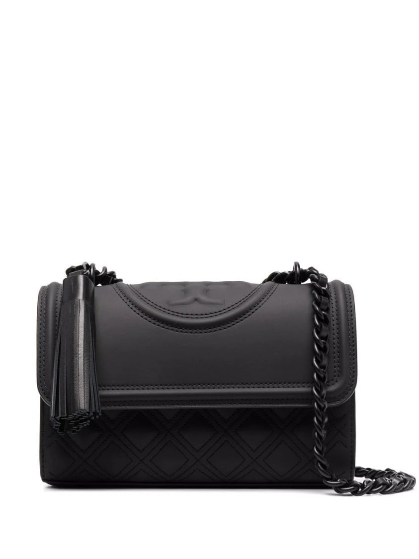 Tory Burch Fleming Matte Convertible Shoulder Bag Black One Size