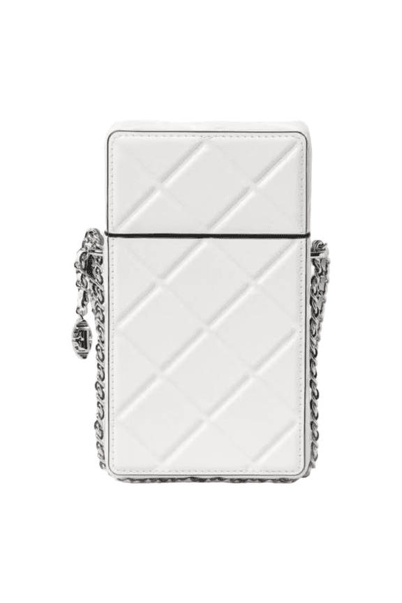 Women's Fleming Phone Crossbody Bag, Blanc