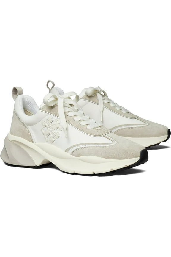 Women's Good Luck Trainer, Bianco/Fossil Stone, Off White Lace Up Sneakers