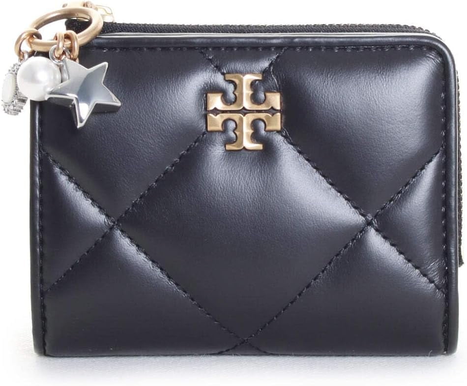 Tory Burch Women's Kira Charm Diamond Quilt Bi-Fold Wallet