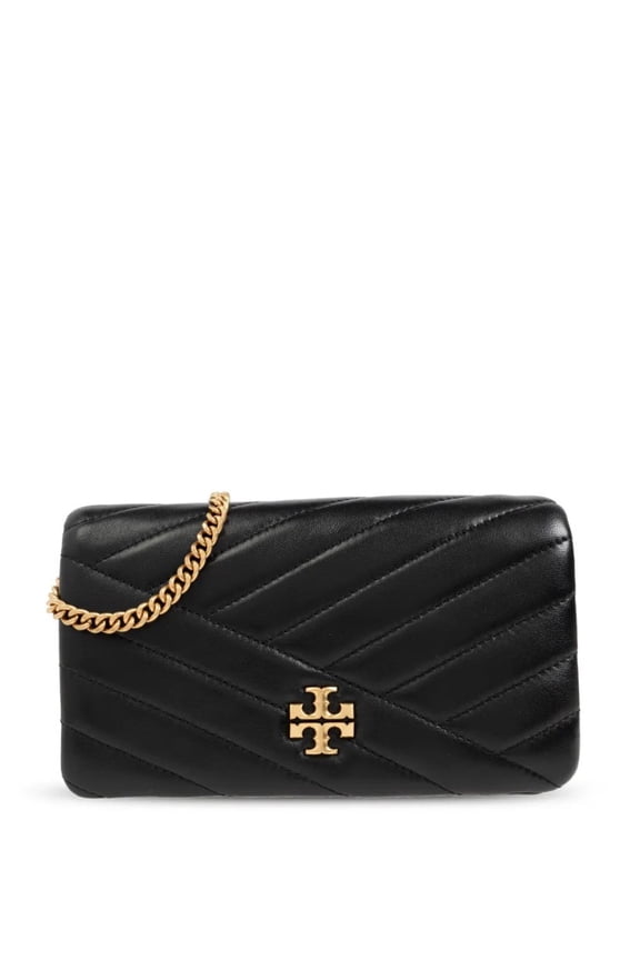 Women's Kira Chevron Chain Wallet Black