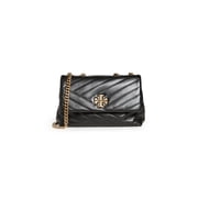 Tory Burch Womens Kira Chevron Small Convertible Shoulder Bag, Black