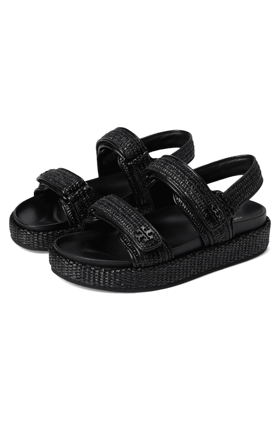 Women's Kira Raffia Sport Sandal, Black, 9