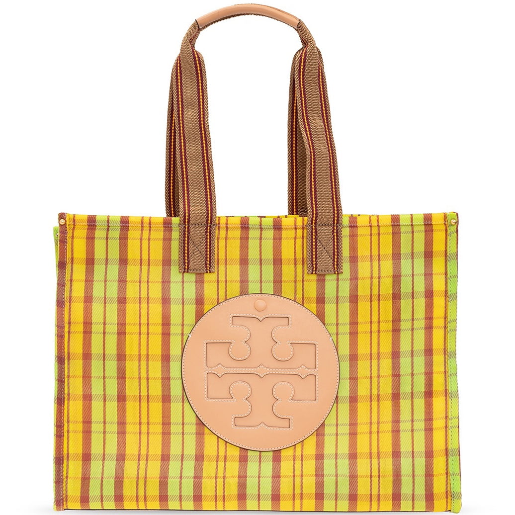 Tory Burch Women's Mesh Ella Market Tote Bag, Yellow/Blue Mercado