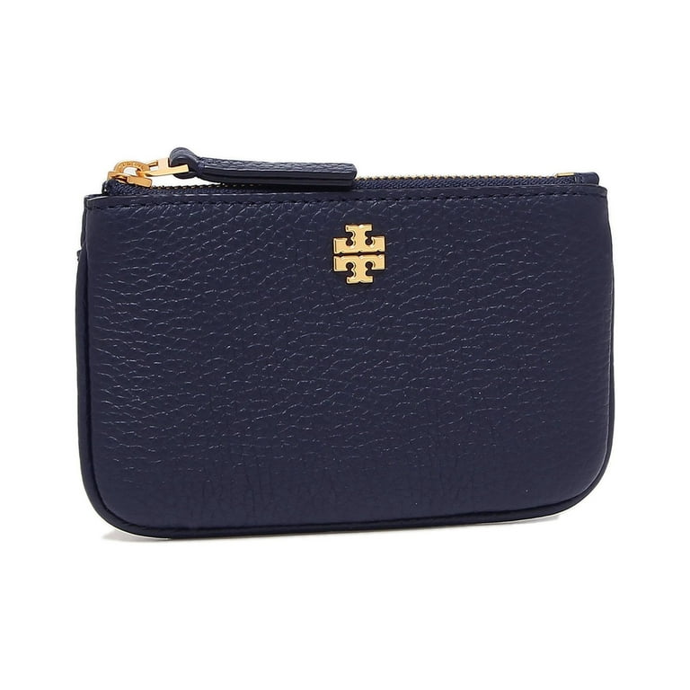 Tory Burch Women s Leather Card Case with Key Ring Tory Navy