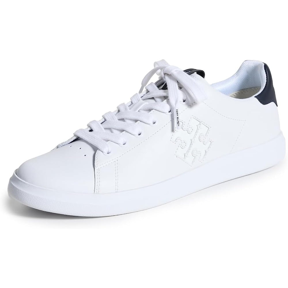 Tory Burch Women's Logo Howell Court Sneakers, White/Perfect Navy
