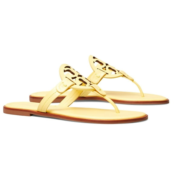 Tory Burch Women's Miller Leather Thong Sandals - Banana - Size 8.5
