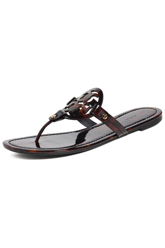 Women's Miller Patent Leather Sandals, Tortoise Patent, 6