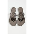 thumbnail image 1 of Tory Burch Women's Miller Sandals, Shiny Dark Gray, Grey, Shoes, 1 of 1
