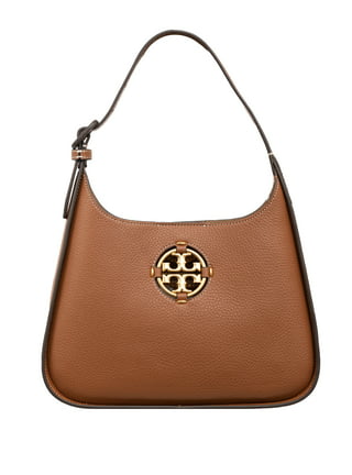 Tory Burch Brown & Black Saffiano Leather Nylon Gold Hardware Backpack Bag