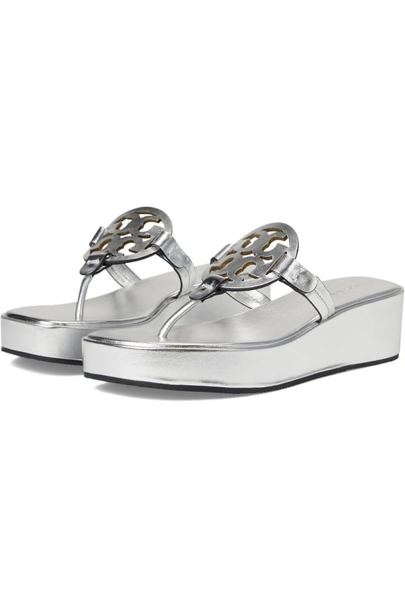 Women's Miller Wedge 25Mm Sandal, Silver Shoes Slides