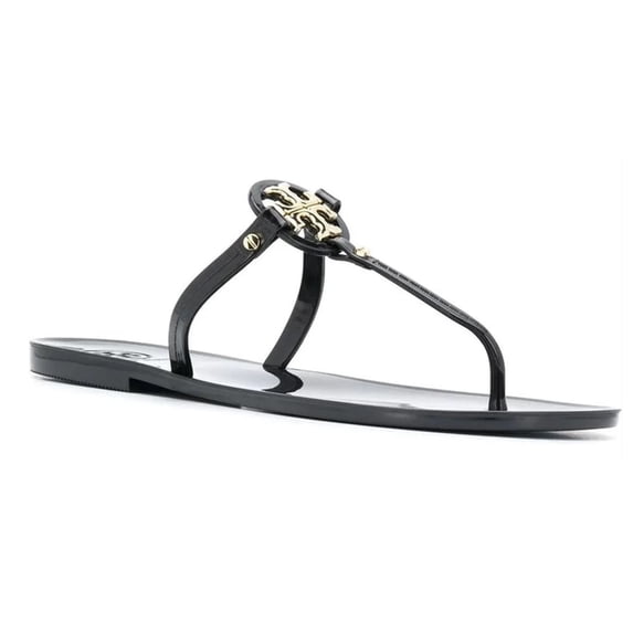 Tory Burch Women's Mini Miller Flat Thong Perfect Black Sandal - 10M