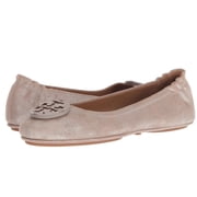 Tory Burch Women s Minnie Suede Travel Ballet Flat Sand, Size 6