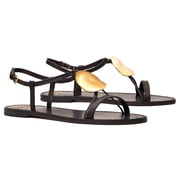 Tory Burch Women s Multi Strap Leather Sandal Black, Size 7.5