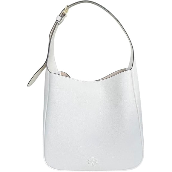Tory Burch Women's Pebbled Leather Thea Slouchy Shoulder Bag (New Ivory)