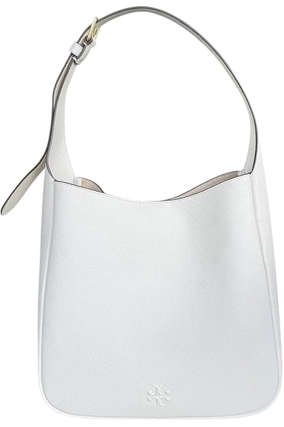 Women's Pebbled Leather Thea Slouchy Shoulder Bag (New Ivory)