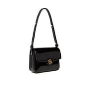 Tory Burch Womens Robinson Spazzolato Convertible Shoulder Bag, Black