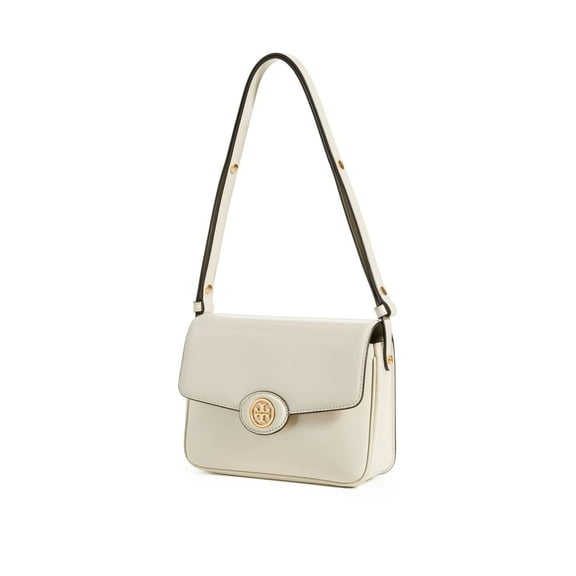Tory Burch Women's Robinson Spazzolato Convertible Shoulder, Shea Butter/Ivory, Off White, One Size