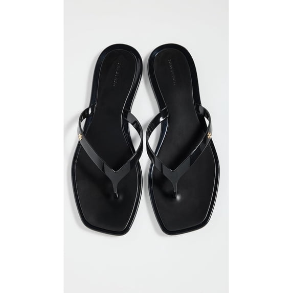Tory Burch Women's Roxanne Flip Flops, Perfect Black Slides Shoes