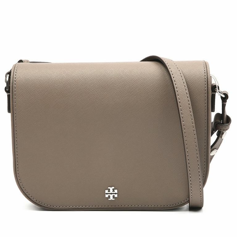 ショルダーバッグ・ポシェット Tory Burch Crossbody Bags Women Leather Gray Tory Burch Women's Emerson Small Saffiano Leather