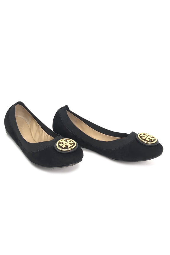 Women's Suede Ballet Flat (Black), Size 5