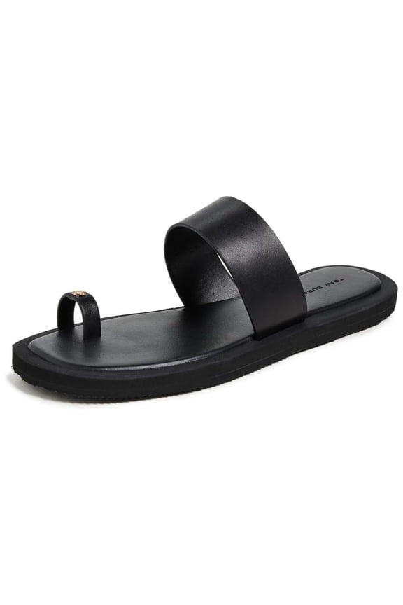 Tory Burch Women's Toe Ring Flip-Flops, Perfect Black, 6