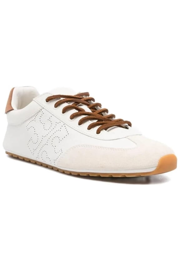 Women's Tumbled Leather Field Sneaker, Blanc/White Mocha/Gingerbread Brown, 10