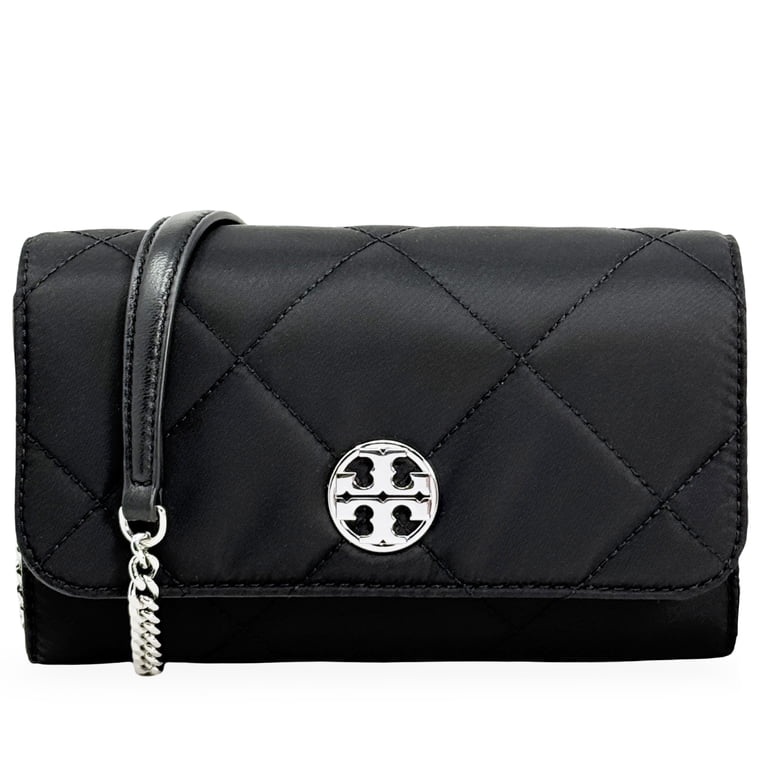 Tory Burch Women's Willa Small Quilted Nylon Chain Wallet