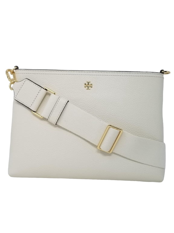 Womens 148314 Blake Swingpack Pebbled Leather Crossbody Shoulder Bag, New Ivory
