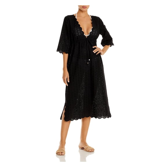 Tory Burch Womens Broderie Cotton Midi Cover-Up
