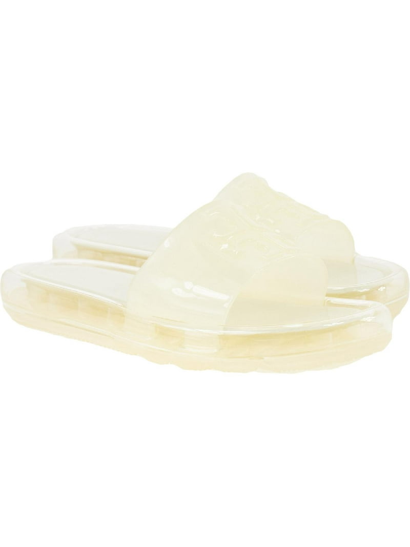 Tory Burch Womens Bubble Jelly Logo Slide Jelly Sandals Ivory 10