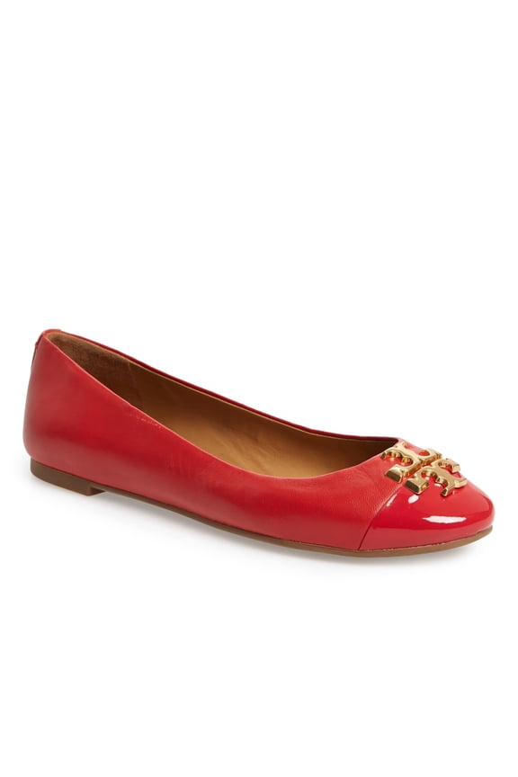 Womens Every Ballet Leather Slip On Ballet Flats Red 6.5 Medium (B,M)