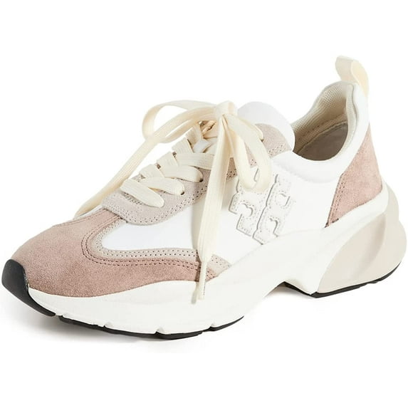 Tory Burch Womens Good Luck Trainer 9.5 White/New Ivory/Cerbiatto
