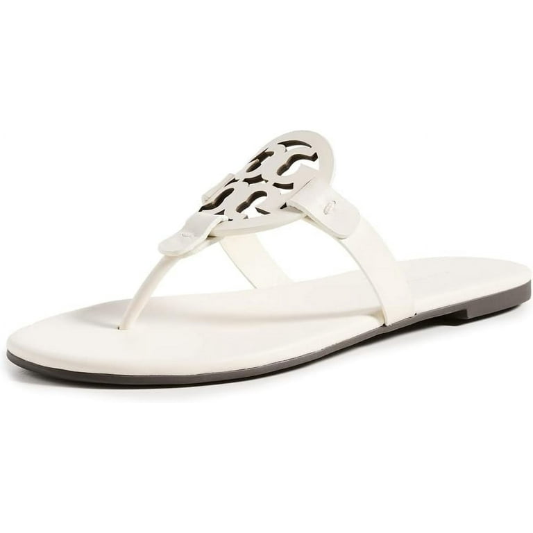 サンダル・ミュール Tory Burch Cap Toe Sandals - Tory Burch - Leather - White Tory Burch Womens Miller Soft Sandals - New Ivory/Off White