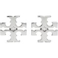 thumbnail image 1 of Tory BurchWomen's Large Logo Stud Earrings Tory Silver, 1 of 2